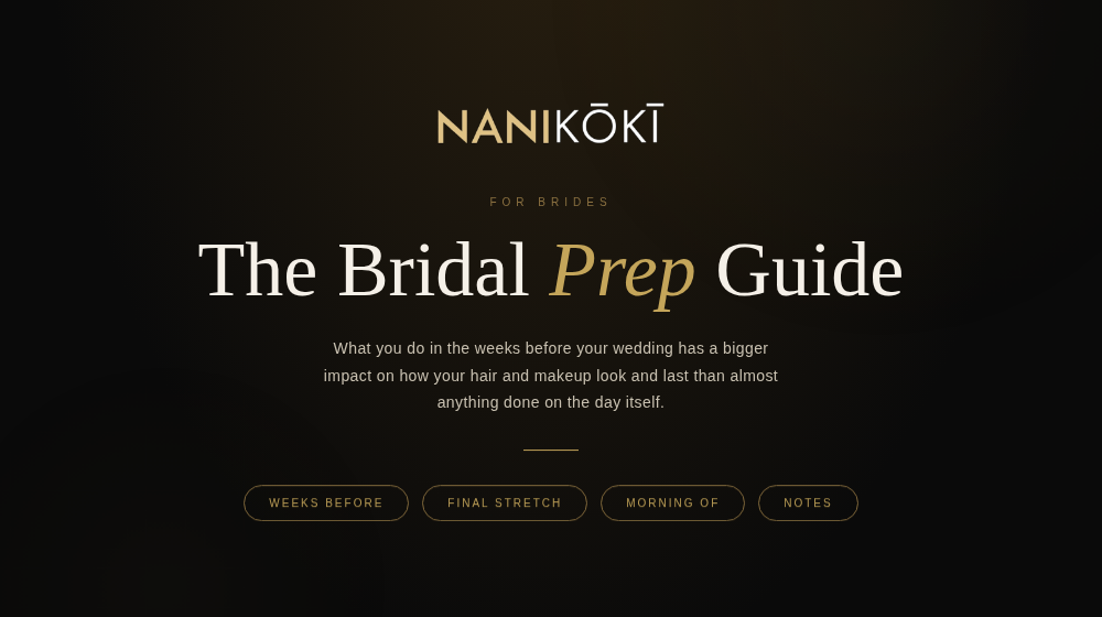 Sample preview of Bridal Hair & Makeup Prep Guide
