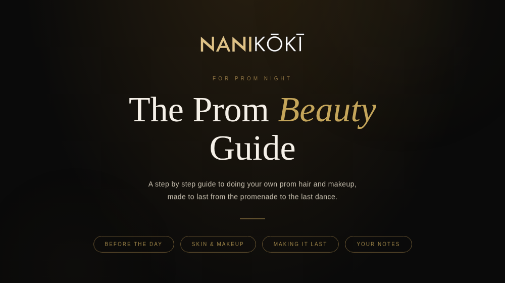 Sample preview of Prom Night Hair & Makeup At-Home Guide